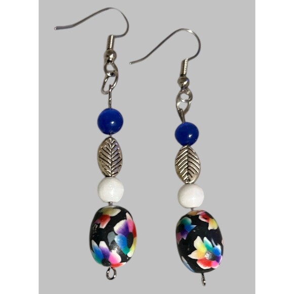 Handmade Boho Lampwork Glass Earrings Dangle Hook Beads Artisan Gift Lot 10 - Picture 11 of 11